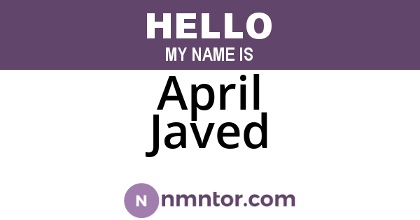 April Javed