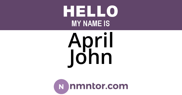 April John