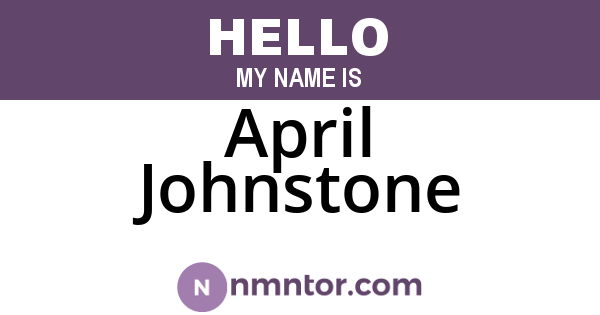 April Johnstone