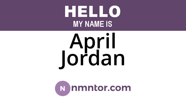 April Jordan