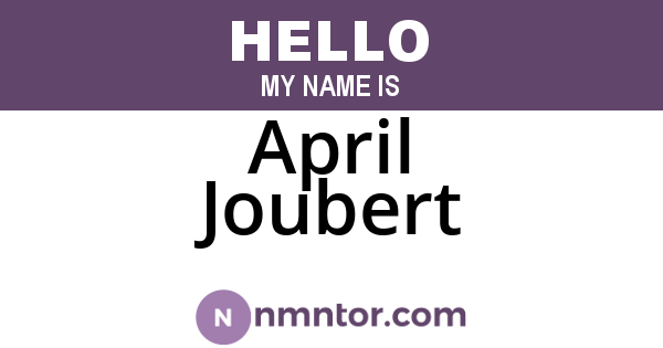 April Joubert