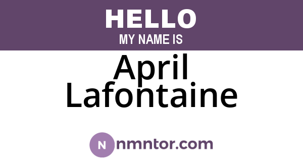 April Lafontaine