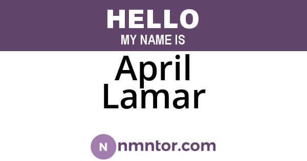 April Lamar