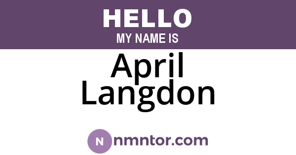 April Langdon