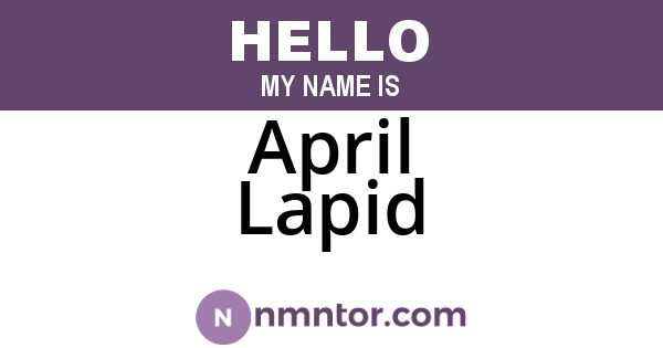 April Lapid