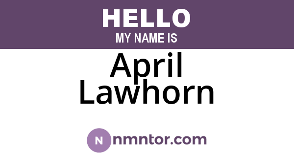 April Lawhorn