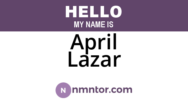 April Lazar