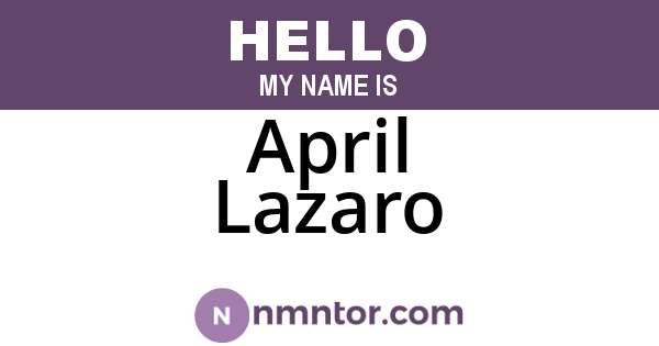 April Lazaro
