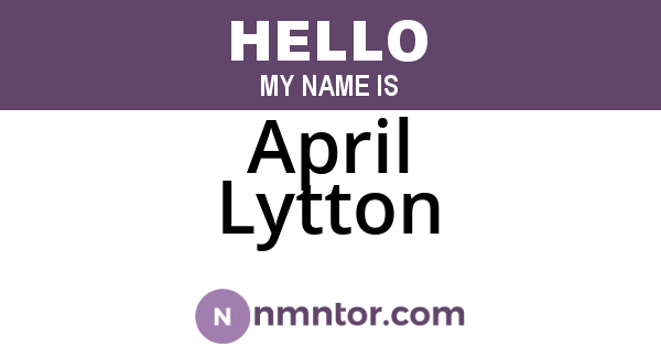 April Lytton