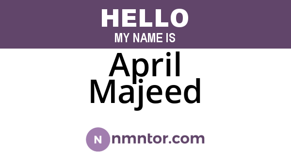 April Majeed