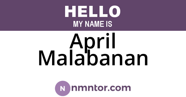 April Malabanan
