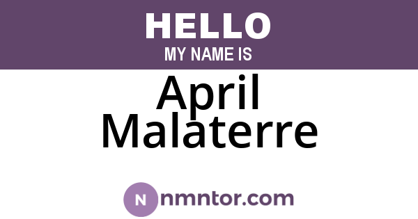 April Malaterre