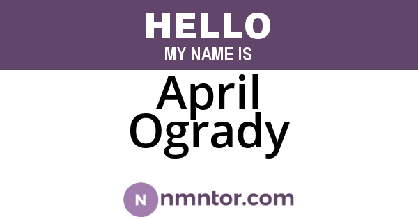 April Ogrady