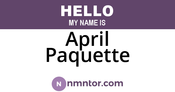 April Paquette