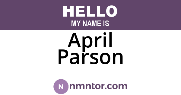 April Parson