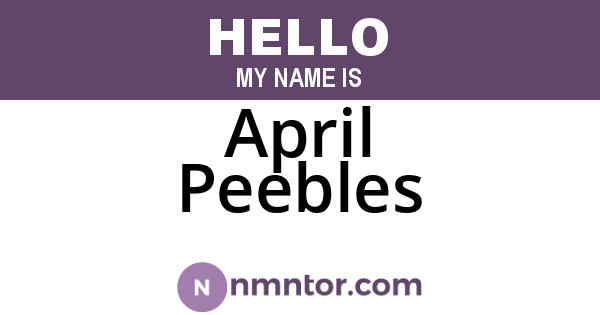 April Peebles