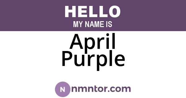 April Purple