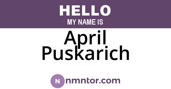 April Puskarich