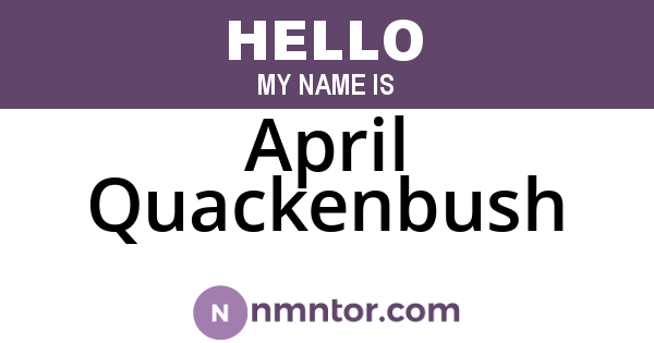 April Quackenbush