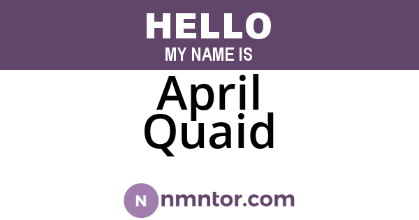 April Quaid