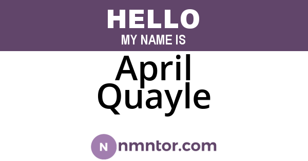 April Quayle