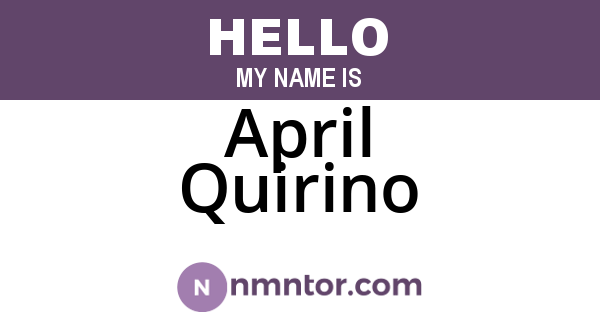 April Quirino