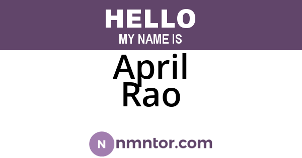 April Rao