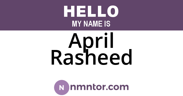 April Rasheed