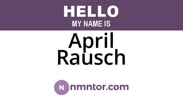 April Rausch