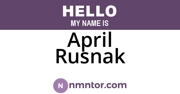 April Rusnak