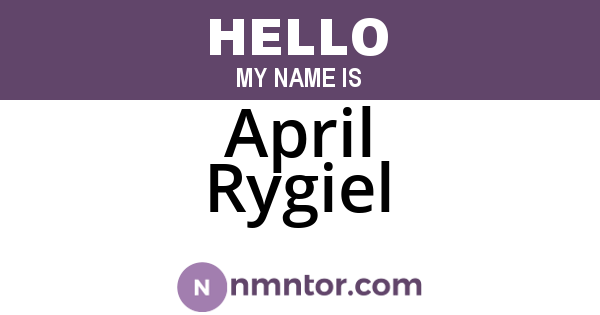April Rygiel