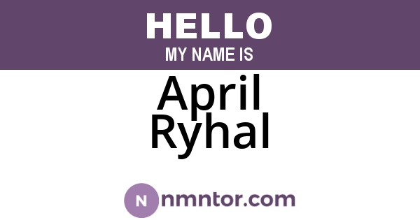 April Ryhal