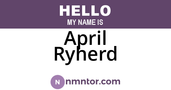 April Ryherd