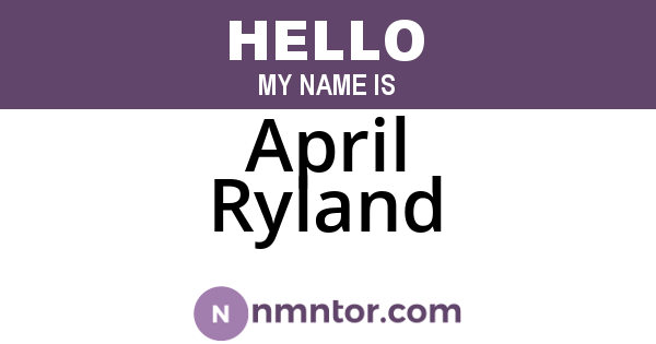 April Ryland