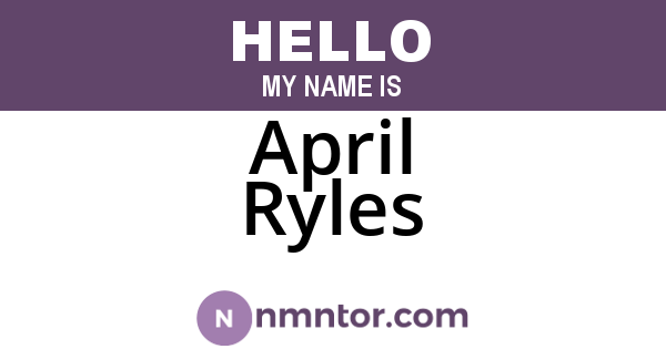 April Ryles