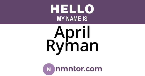 April Ryman