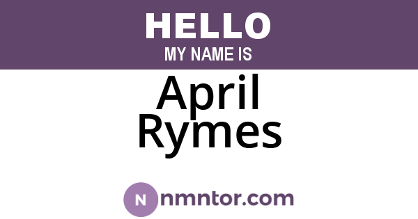 April Rymes