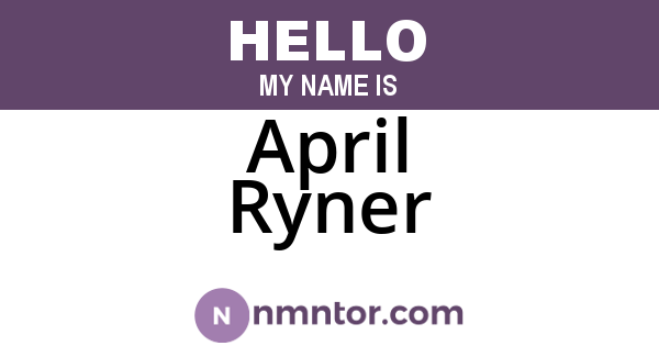 April Ryner