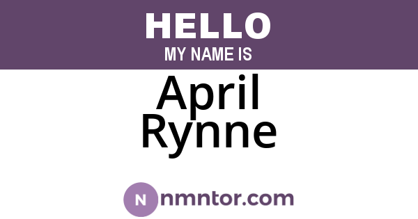 April Rynne