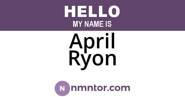 April Ryon