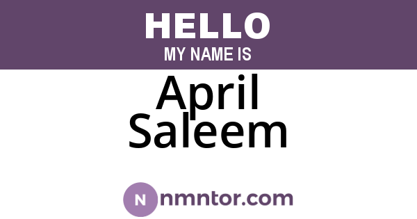 April Saleem