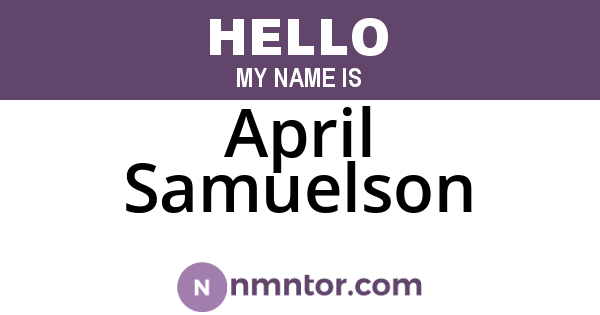 April Samuelson