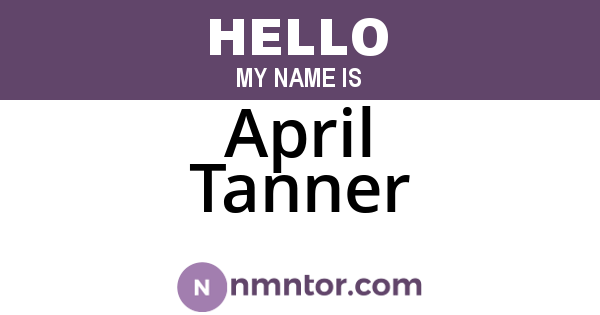April Tanner