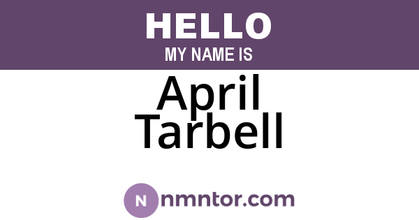 April Tarbell