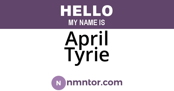 April Tyrie
