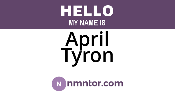 April Tyron