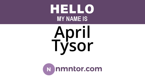 April Tysor