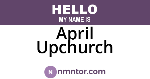 April Upchurch