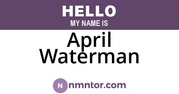 April Waterman