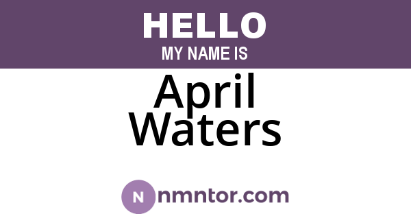 April Waters